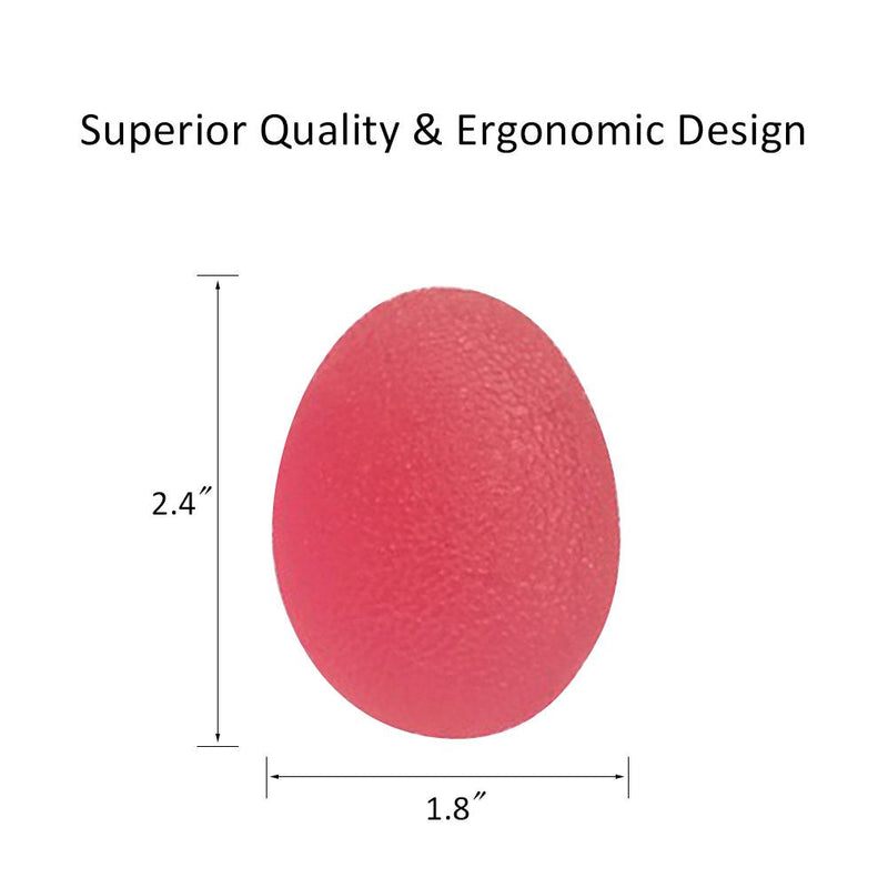 Pack of 3 Hand Strengthening Stress Relief Therapy Balls - Eleoption Reusable Friendly Hand Finger/Grip/Strengthen/Therapy Stress Egg Balls Soft & Medium & Firm, Resistance Exercise Squeeze Eggs - NewNest Australia