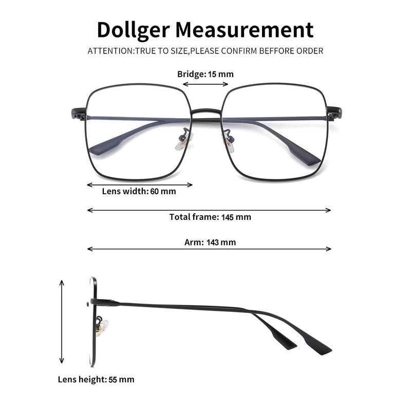 Dollger Blue Light Filter Glasses, Blue Light Blocking Glasses Women Without Prescription Glasses Blue Light Filter Large For Pc, Tv, Gaming & Mobile Phone Metal Frame, Gold Frame, L - NewNest Australia