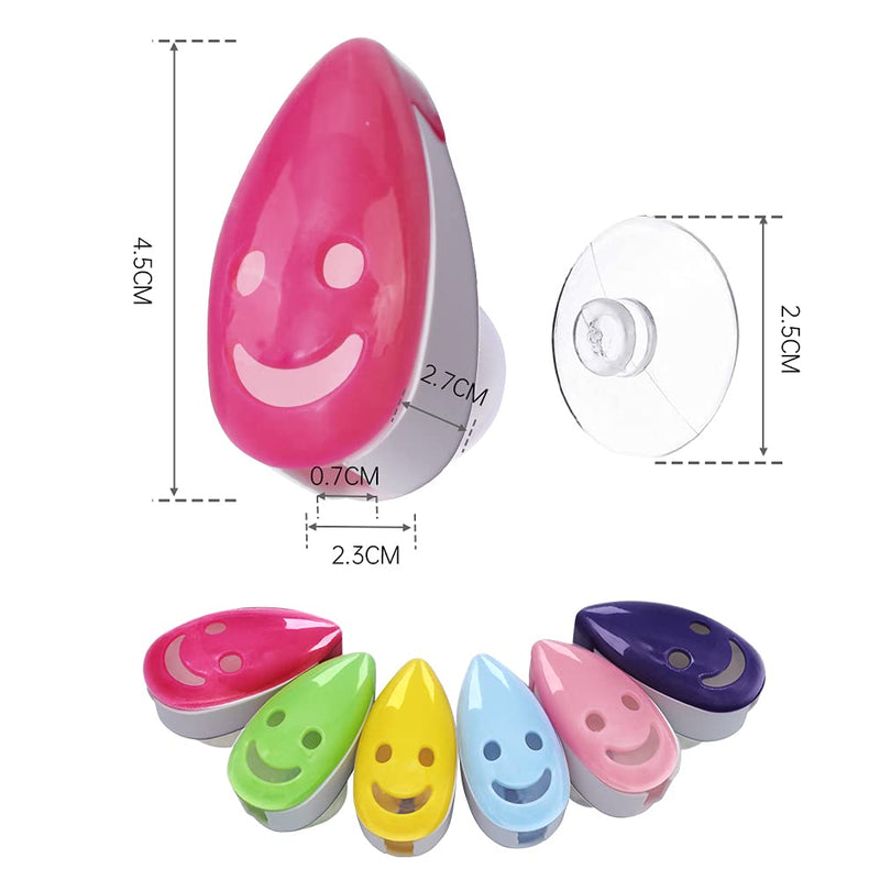 SYNCHAIN Toothbrush Holder Cover, 6pcs Toothbrush Head Cover Case Cap Suction Cup Portable Toothbrush Protector 6 Colors for Family, Kids, Travel - NewNest Australia