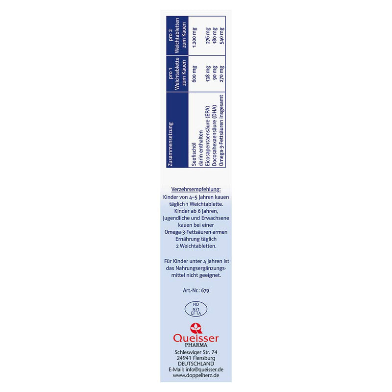 Doppelherz system OMEGA-3 family Gel Tabs – Contains 180 mg DHA, a building block of the brain, as a daily portion (2 gel tabs) – 60 lemon tabs - NewNest Australia