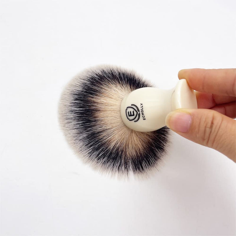 Echolly Premium Shaving Brushes for Men-Luxury Vegan Friendly Synthetic Shave Brush-Best Entry-Level Lather Brush for Men-Shaving Foam Lather Brush-Perfect Father's Day Gifts (Ivory White Handle) - NewNest Australia