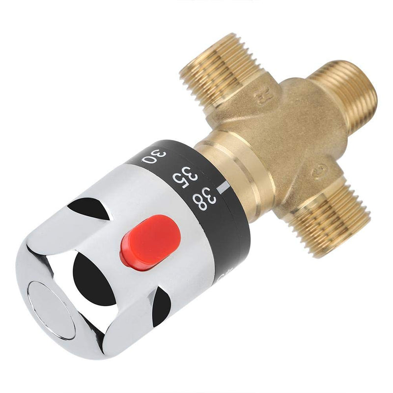 Thermostatic Mixing Valve, Brass Thermostat Control Water Blending Mixer Valve Temperature Pipe Basin - NewNest Australia