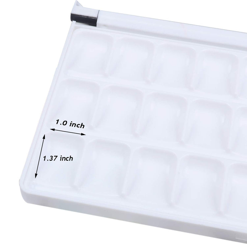 MEEDEN Airtight Leakproof Watercolor Palette Travel Paint Tray with A Large Mixing Area, 33 Wells Black Folding Peel-Off Palette for Watercolor, Gouache, Acrylic Paint - NewNest Australia