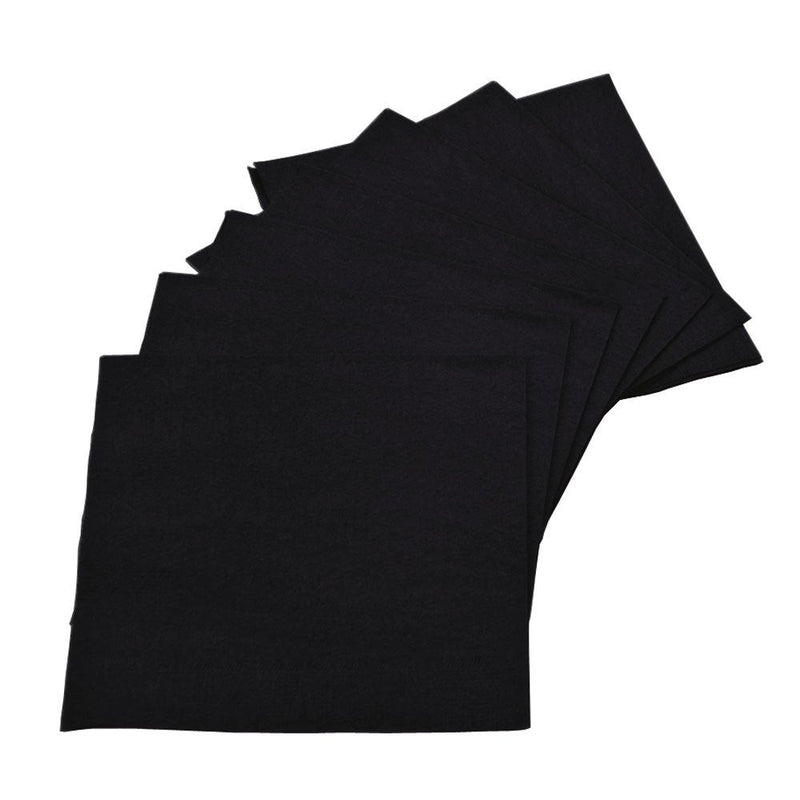 Perfectware - 2 Ply Black-200ct Perfect Stix 2 Ply Beverage Black Napkin-200 Paper Cocktail Beverage Napkin Black, 9.5" x 9.5" (Pack of 200) 200ct - NewNest Australia