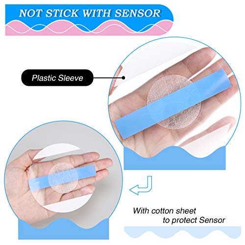 48 Pack Patches Sensor Covers Waterproof Protection Stickers Precut Clear Waterproof Adhesive Patches Transparent Adhesive Patches Clear CGM Overpatch-Tape Without Hole, Blue - NewNest Australia