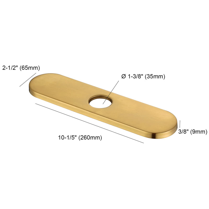 AguaStella ASD52BG Brushed Gold Deck Plate 10 Inch Stainless Steel Escutcheon Plate - NewNest Australia