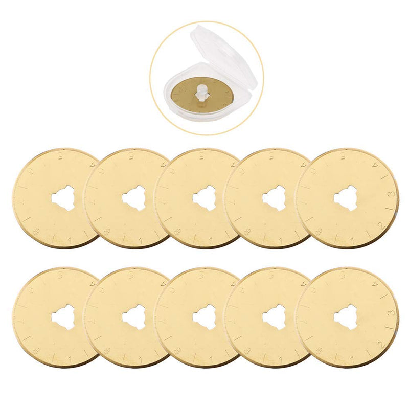 AUTOTOOLHOME Titanium Rotary Cutter Blades 28mm 10 Pack Replacement Quilting Scrapbooking Sewing Arts Crafts Farbric Paper Cutting Tool (28mm) - NewNest Australia