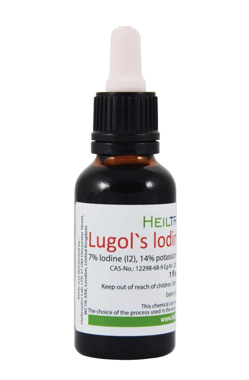 Lugol's iodine solution 7% 30ml | 21% Lugol's liquid formulation | Pharmaceutical Grade Ingredients | 7 percent elemental iodine and 14% potassium iodide | Lugol's solution | Healing Drops® - NewNest Australia