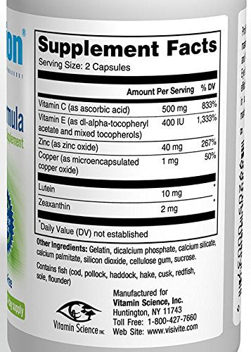 ProVision AREDS 2 Eye Vitamins for Macular Degeneration - Enhance Vision Supplements - Lutein Zeaxanthin Vision Complex - 60 Eye Supplement Capsules - NewNest Australia