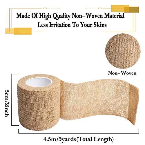 IKR Self Adhesive Tape,Cohesive Wrap Bandages, Camouflage Wrap Tape for Hunting, Strong Elastic Stretch Sports Tape for Wrist, Ankle Sprains & Swelling,FDA Approved, 12 Pack-2" x5 Yards(12 Color) - NewNest Australia