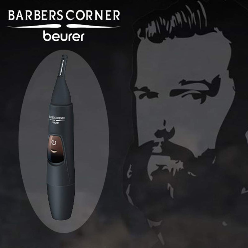 Beurer HR2000 Barbers Corner Precision Trimmer | Shape and trim your eyebrows, nose and ear hair | Perfectly angled design | Includes comb attachment with 2 trim lengths (3mm and 6mm), 58000 - NewNest Australia