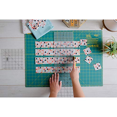 OLFA 18" x 24" Self Healing Rotary Cutting Mat (RM-SG) - Double Sided 18x24 Inch Cutting Mat with Grid for Quilting, Sewing, Fabric, & Crafts, Designed for Use with Rotary Cutters (Green) 18 Inches - NewNest Australia