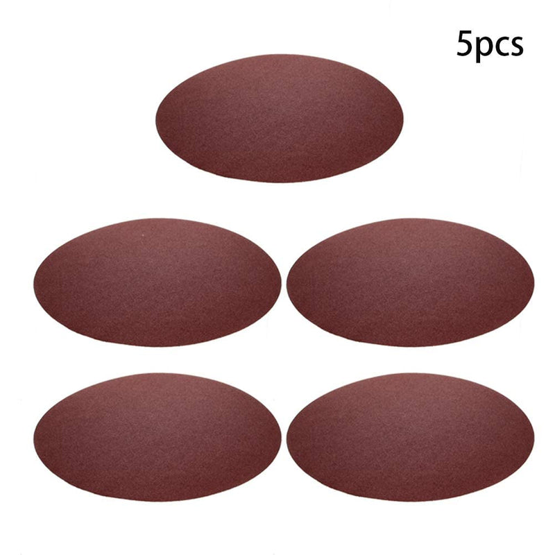 Fielect 5Pcs 12" PSA Sanding Discs 100 Grits Adhesive Back Sandpaper Adhesive Back Sanding Disc Flocking Sandpaper Random Orbital Sander Paper - NewNest Australia