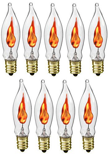 NewNest Australia - The Dreidel Company Electric Menorah Bulbs- 9 Flickering Flame Shaped Bulbs (2-Pack) 2-Pack 