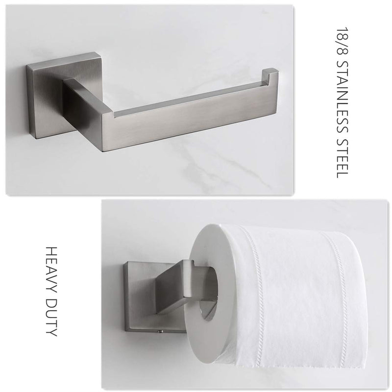 VELIMAX Premium SUS304 Stainless Steel Toilet Paper Holder Wall Mounted Toilet Tissue Roll Holder for Bathroom, Brushed - NewNest Australia