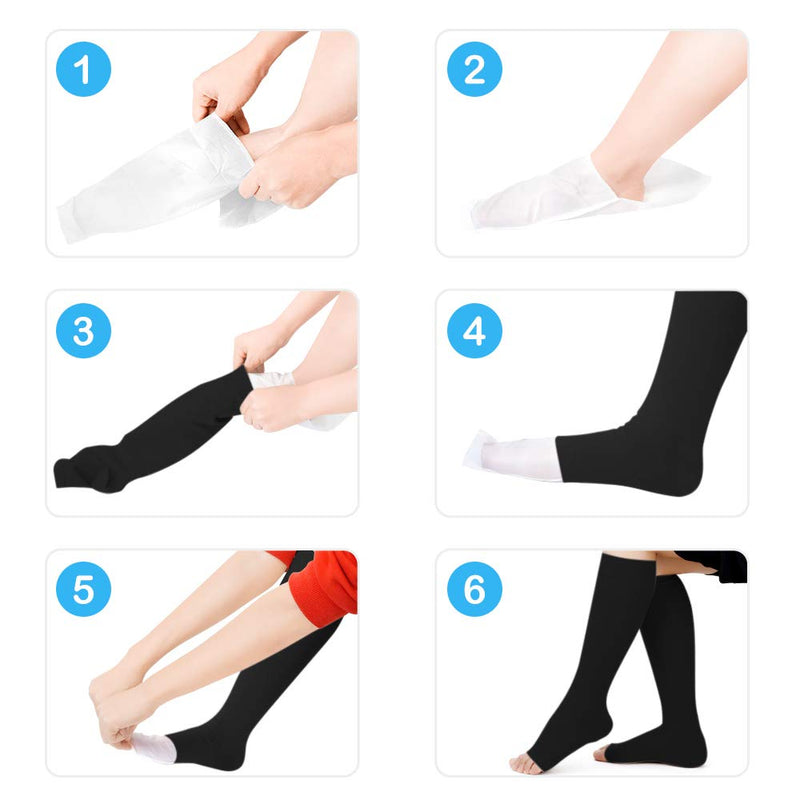 Medical Compression Stockings For Men And Women, 20-30 Mmhg, Professional Care For Ankles, Support Stockings With Gradient Compression For Varicose Veins, Promote Blood Circulation, Black Xl - NewNest Australia