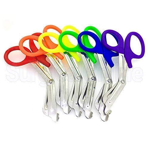 NEW! 6 pcs EMT Trauma Shear Heavy Duty Assorted Rainbow, Ideal for EMS, Nurse, Medic, Police and Firefighter, Strong Enough to Cut A Penny in Half - NewNest Australia