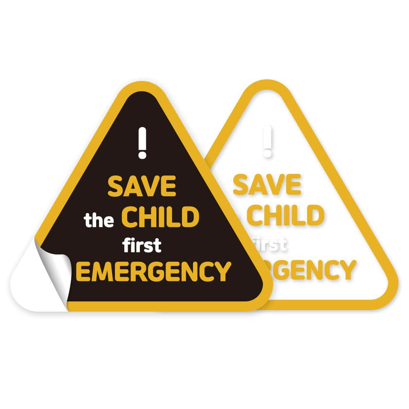 2pcs Baby On Board Safety Caution Stickers for Car, Window, Truck, Van, Bumper Reflection Waterproof No Residue Safety Caution Decal Sign Large 6.75" by 6" Save Child First in Emergency Unique Cute Design - NewNest Australia