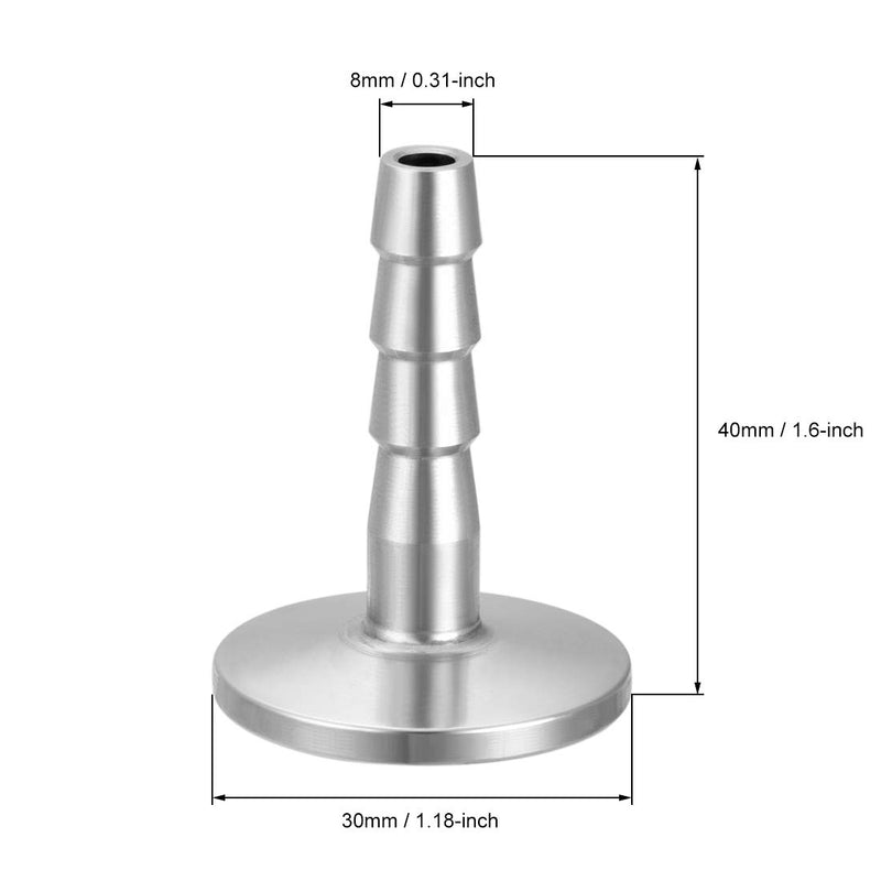 uxcell 304 Stainless Steel KF16 Flange to 8mm Rubber Hose Barb Adapter for Vacuum - NewNest Australia