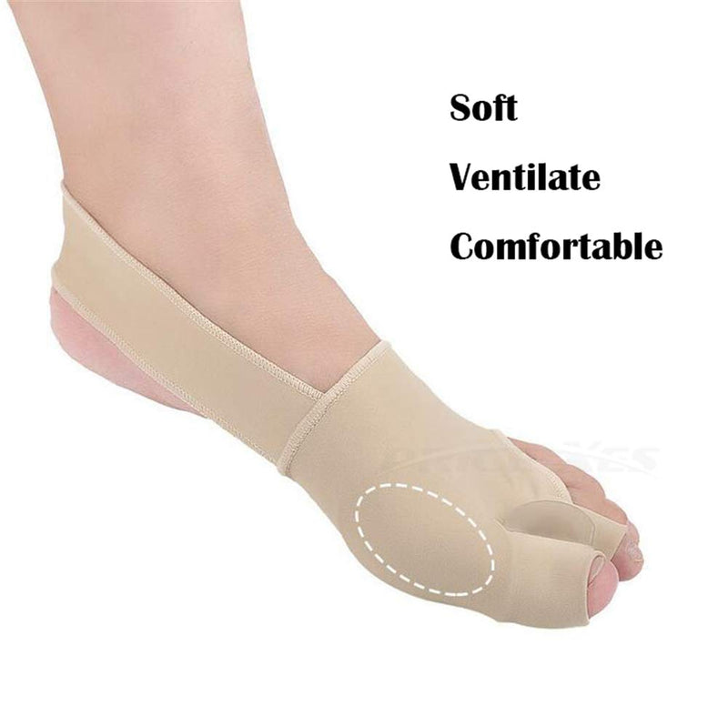 Bunion Straightener Protector Relief Sleeve w/Gel Bunion Stretchy Pads Cushioned Splint, Orthopedic Hallux Valgus Overlapping Corrector Bootie Guard Hammer Toe Pain Aid Surgery Treatment 2 Pc (L) L (Pack of 2) - NewNest Australia