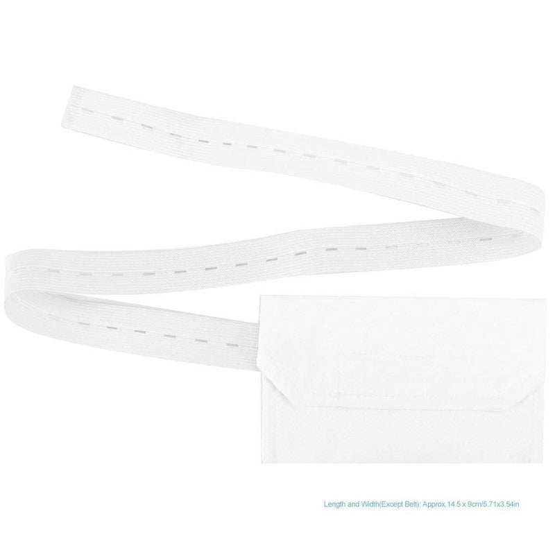 Peritoneal Dialysis Belt Holder Catheter Waist Belt Adjustable Button-Type Peritoneal Dialysis Catheter Belt Peritoneal Tube Protection for Home Protection(White) White - NewNest Australia