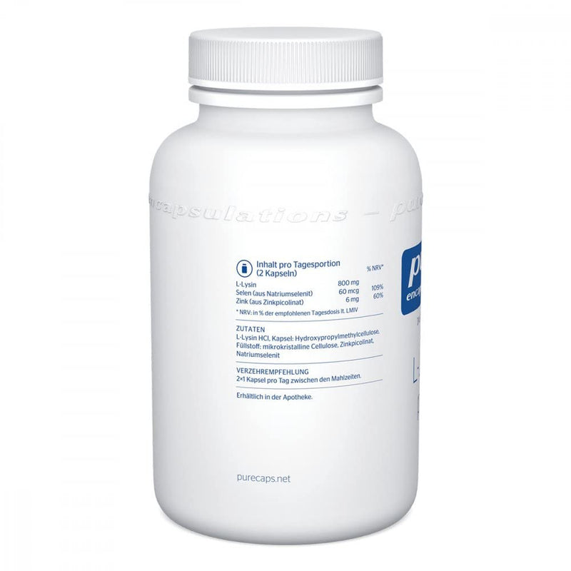 PURE ENCAPSULATIONS L-Lysine plus capsules - NewNest Australia