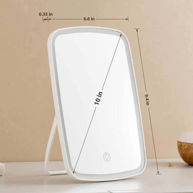 Makeup Mirror Touch Screen Vanity Mirror with LED Brightness Adjustable Portable USB Rechargeable - NewNest Australia