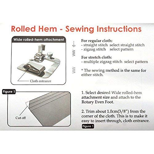 ANYQOO 3 Sizes Rolled Hem Pressure Foot Sewing Machine Presser Foot Hemmer Foot Set (1/2 Inch, 3/4 Inch, 1 Inch) for Singer, Brother, Janome and Other Low Shank Adapter (Rolled Hem Presser Feet) - NewNest Australia
