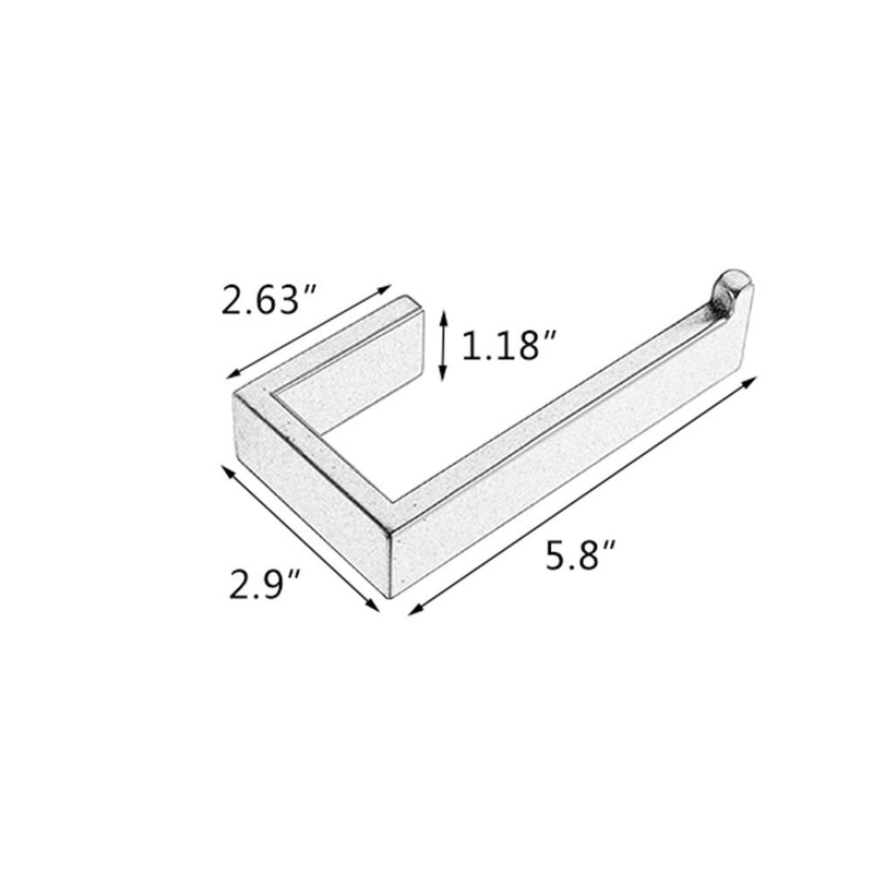 YJ YANJUN Black Toilet Paper Holder Wall Mounted SUS 304 Stainless Steel Bathroom Rust Proof Toilet Tissue Holder- Please Note: The Bracket is Included(at The Bottom) Matte Black - NewNest Australia