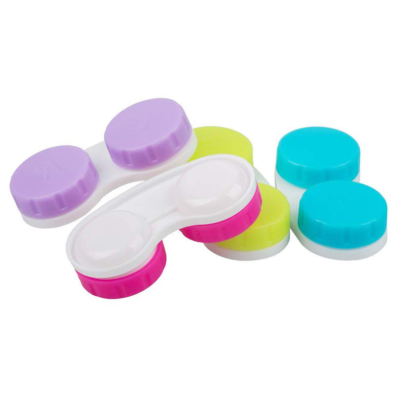 KISEER 24 Pack Colorful Cute Contact Lens Case Bulk Box Holder Container Soak Storage Kit (4 Color) - NewNest Australia