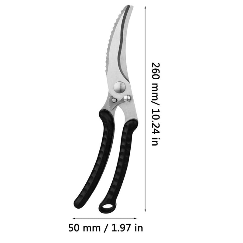 Kitchen Chicken Bone Shears, Stainless Steel Kitchen Scissors, Sharp Poultry Shears, Poultry Scissors with Non Slip Handle, for Cutting Chicken, Bone, Fish, Meat, Vegetable - NewNest Australia