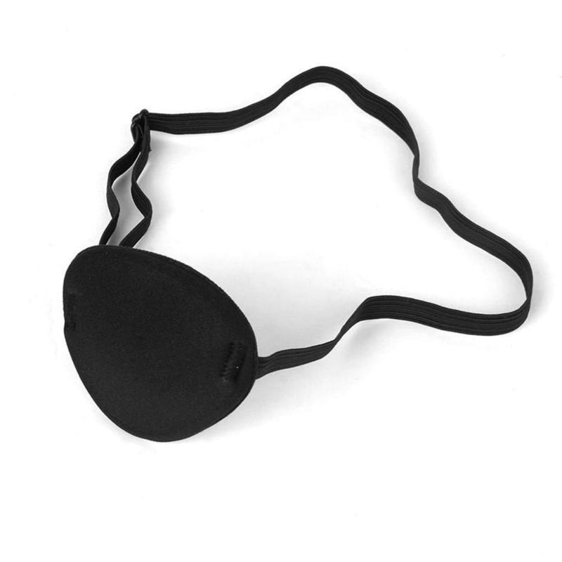 AKOAK 1 Pcs Adult Kid's Black Adjustable Soft and Comfortable Pirate Eye Patch Single Eye Mask for Amblyopia Lazy Eye - NewNest Australia