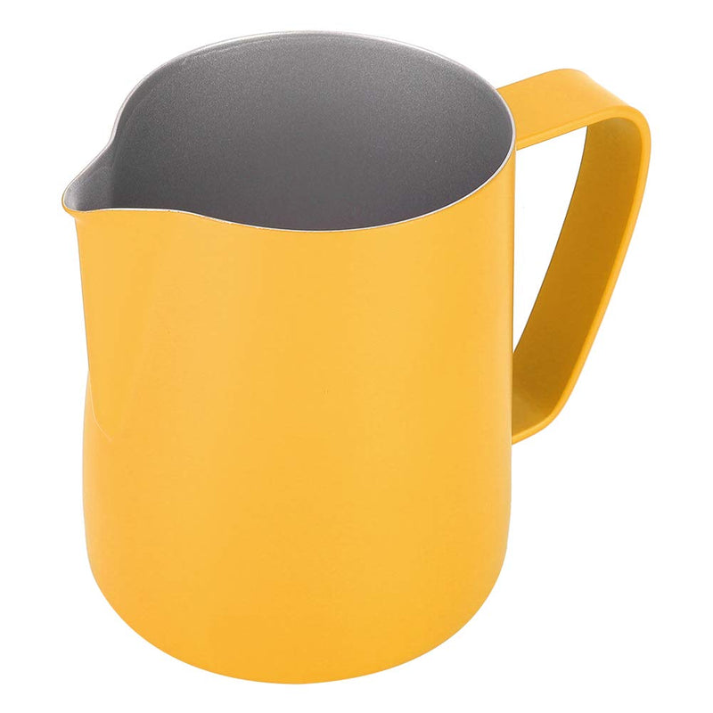 Coffee Latte Cup, Stainless Steel Milk Frothing Jug Frother Coffee Latte Container Cup Coffee Utensils 350ml (Yellow) Yellow - NewNest Australia