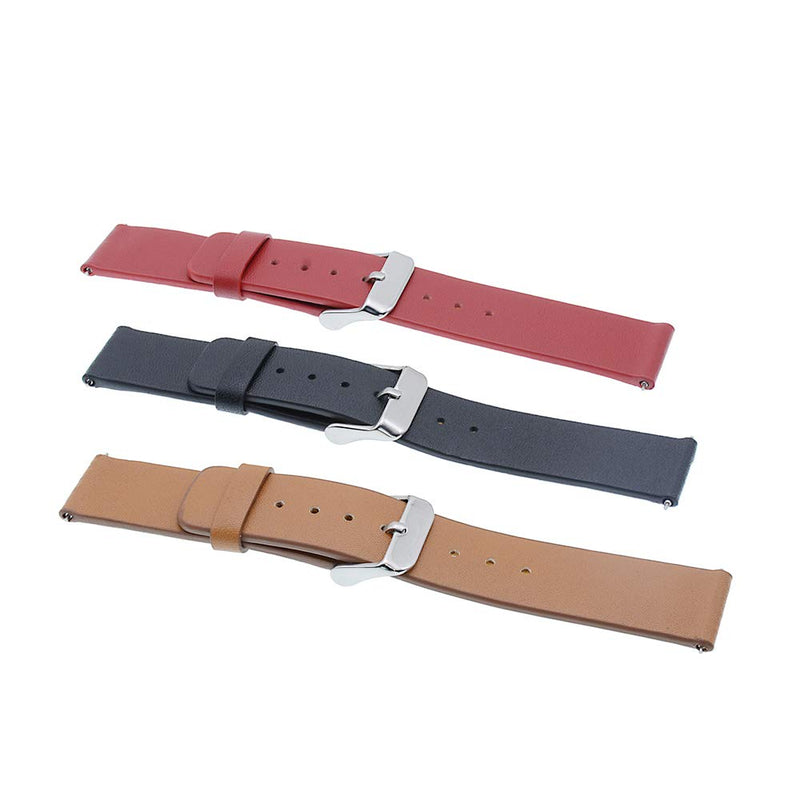 DuiGong Compatible for Garmin vivofit 4 Replacement Leather Band with Silver Stainless Steel Protector Case S/M & M/L Black band + Silver case - NewNest Australia