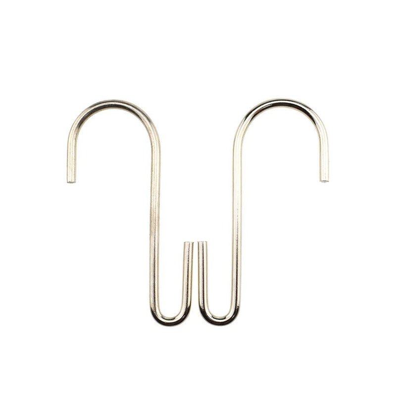 NewNest Australia - LQJ Pro Large S Hooks Anti-Rust Hang Iron Cast Pots and Pans from Wire Rack Shelf Narrow End Don't Come Off 7 Pack 3.7" Length Solid Metal Hang Tools Kitchenware Belt Handbag in Closet Pantry Garden 