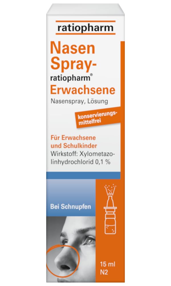 Nasal spray ratiopharm economy set for adults 4 x 15 ml decongestant cold spray - NewNest Australia