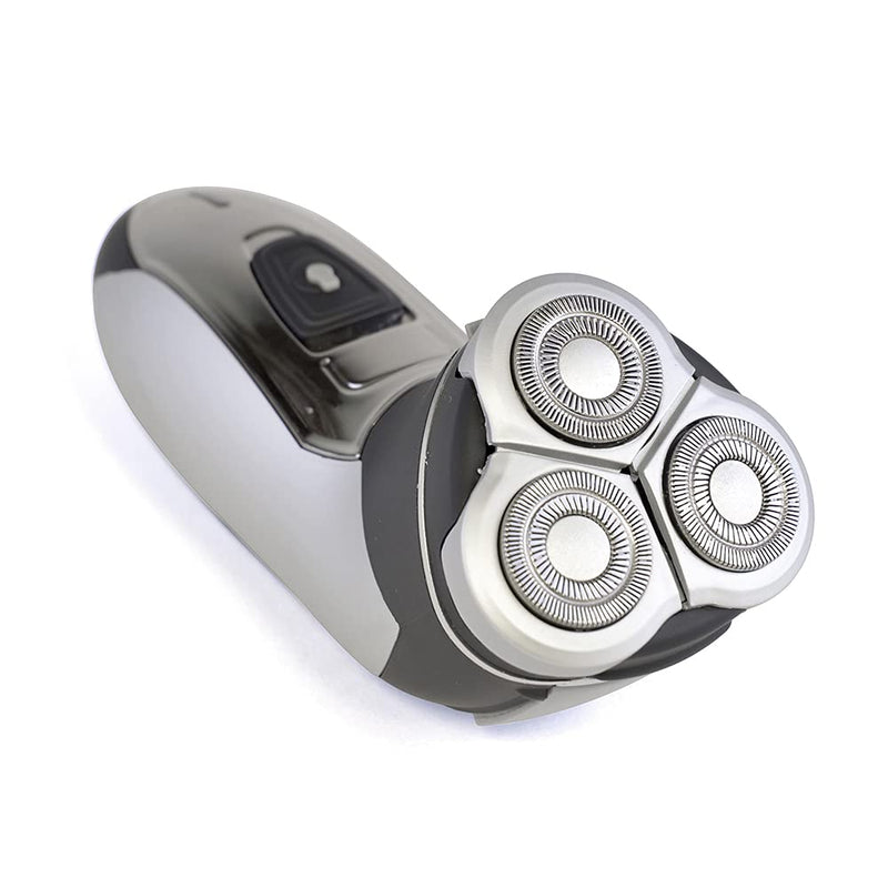 Paul Anthony Pro Series 3 Titanium Mens Cordless Rotary Shaver / 3 Titanium Steel Flexible Heads / 40 Minute Usage / Washable Head / Comfortable Rubberised Grip - Silver / Black - H5010BK Rotary Shaver Pro - NewNest Australia