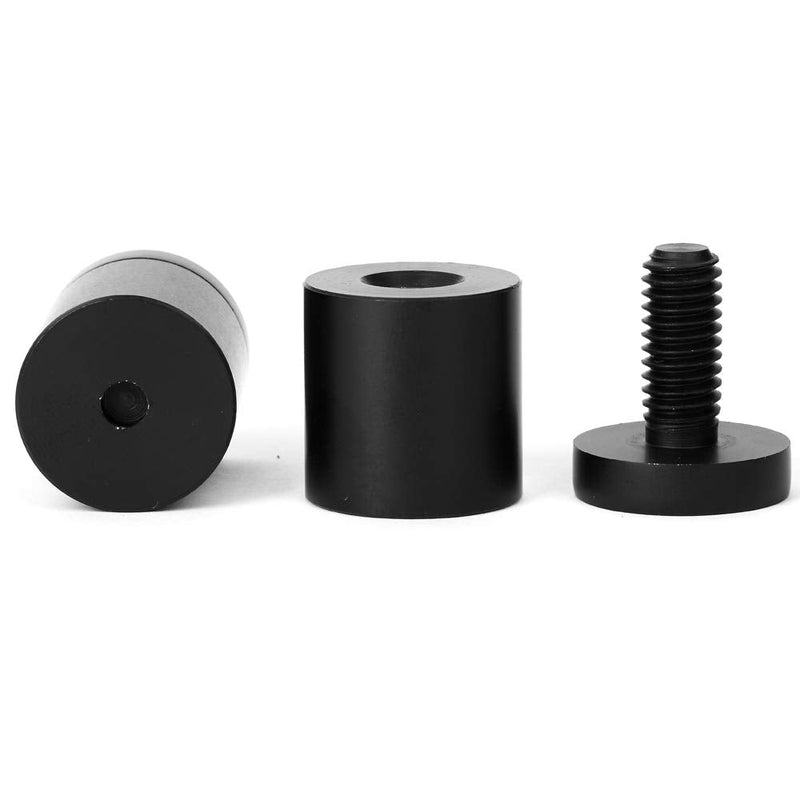 TOPNIKE Sign Standoff 1"x 1", Store Sign Holders Screws, Black Aluminum, for Acrylic, Glass, PVC, Glass Panel, Wood, Pack of 4 - NewNest Australia