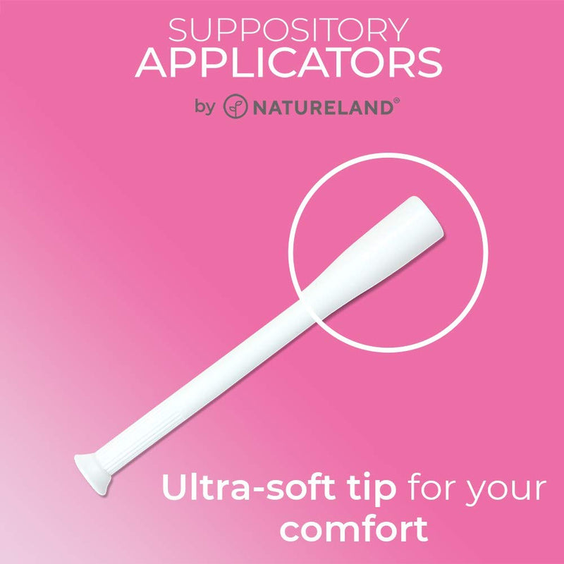 [20 Pack] Natureland Vaginal Suppository Applicators for Women, Made in USA, Soft Tip Auxiliary Tool for Pills, Boric Acid, and pH Balance Tablet Suppositories, Individually Wrapped - NewNest Australia