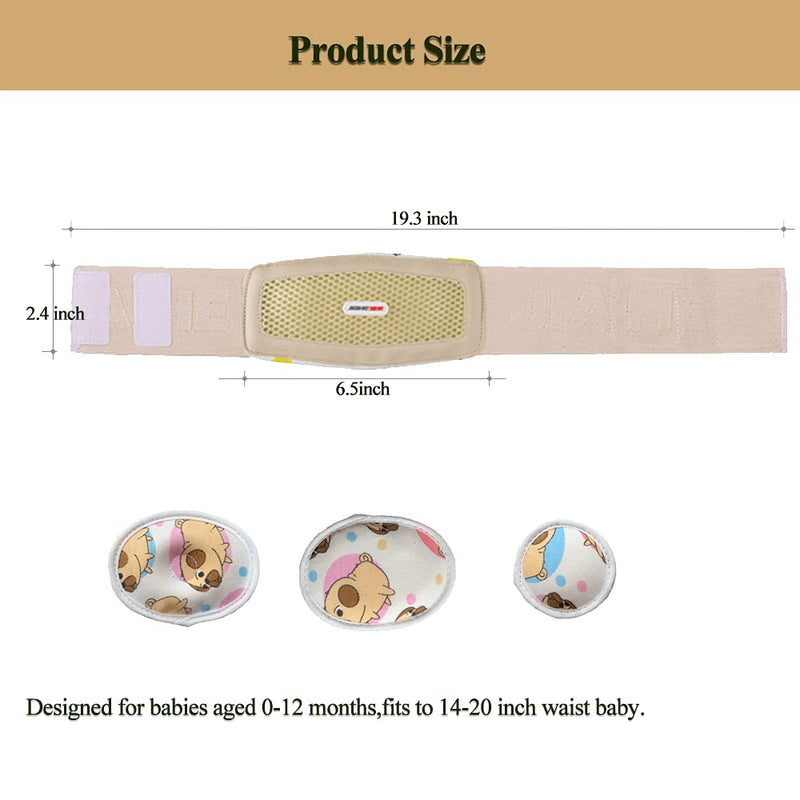 Umbilical Hernia Belt Baby Belly Button Band Infant Belly Wrap Truss Abdominal Binder for Children Kids Support Adjustable Navel Belly Band Newborn Umbilical Cord 15-20 inch - NewNest Australia