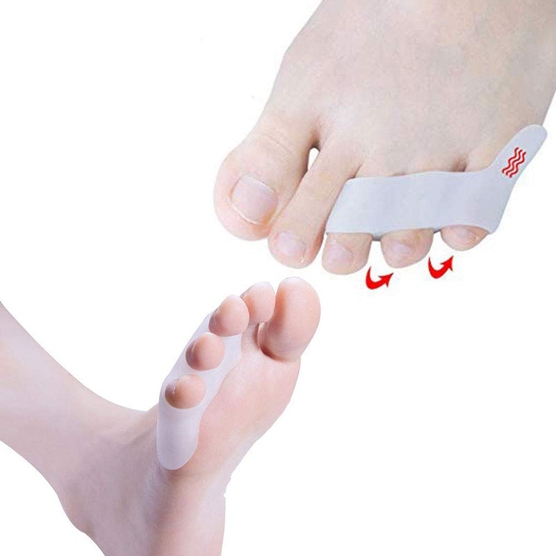 PEDIMEND Silicone Gel Little Toe Bunion Guard - 10 PCS Cushion For Pinky Toes - For Tailor's Bunion Problems - UNISEX - Foot Care (Three Hole Small Toe Separator) Three Hole Small Toe Separator - NewNest Australia