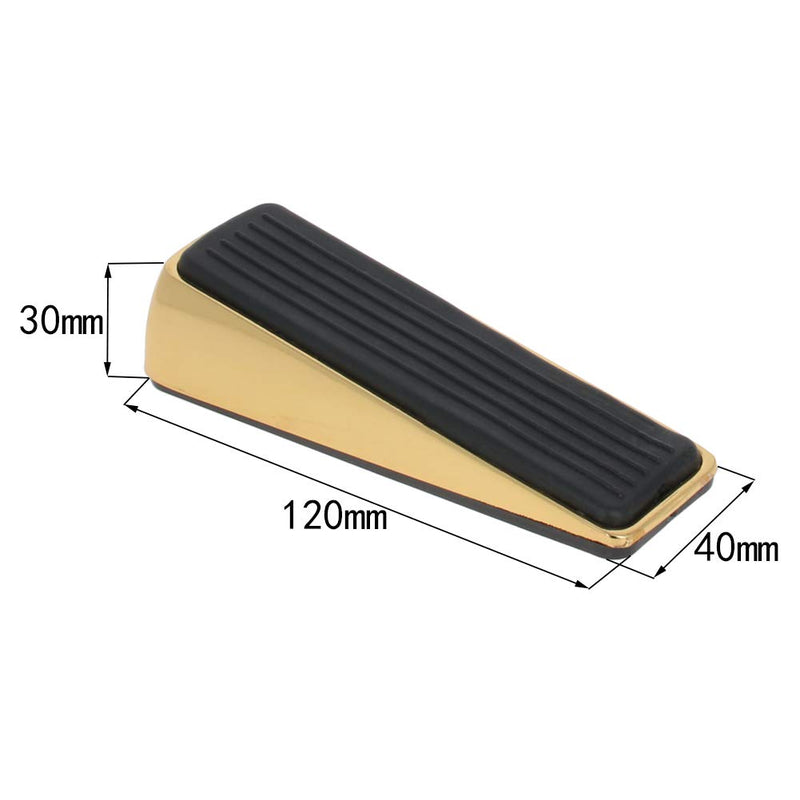 MroMax Rubber Door Stopper Security Modern Wedge Floor Non-Scratching Anti-Slip Doorstop Zinc Alloy, Gold Tone 1pcs 1Pcs Bright gold - NewNest Australia