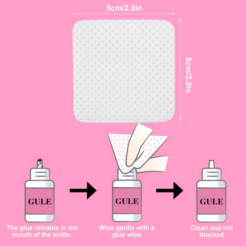 Eyelash Glue Removing Cotton Pad Eyelash Grafting Tool Eyelash Glue Bottle Mouth Wiping Professional Eyelash Care Tool DIY Your Eyelash - NewNest Australia