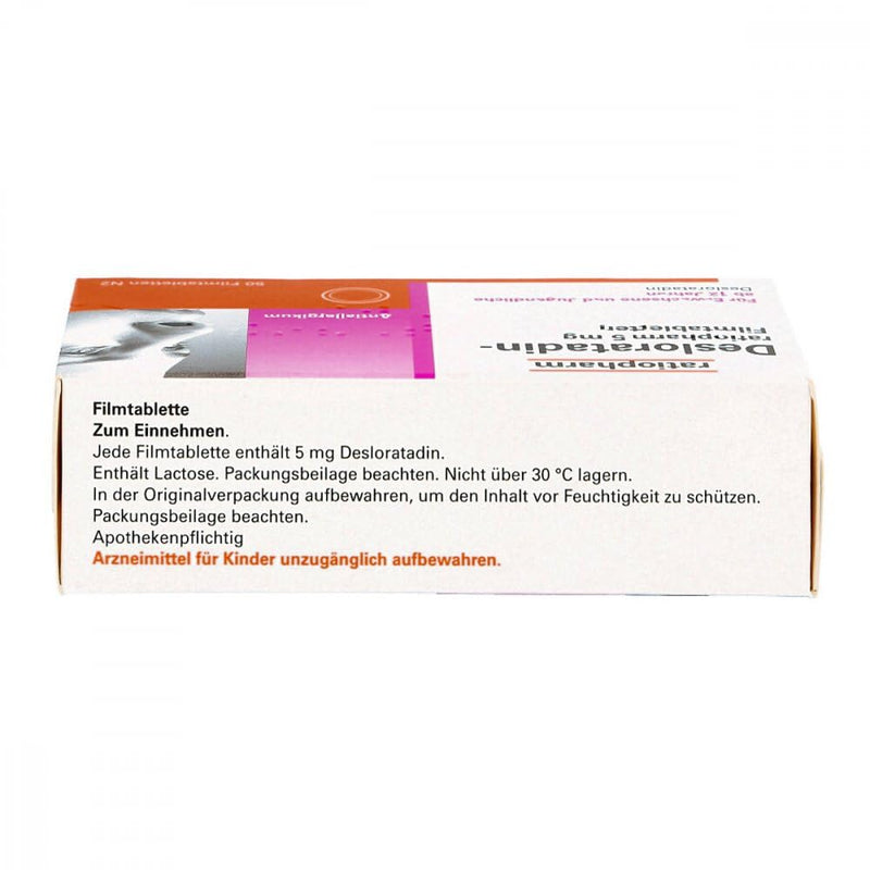 Desloratadine ratiopharm 5 mg film-coated tablets 50 pieces - NewNest Australia