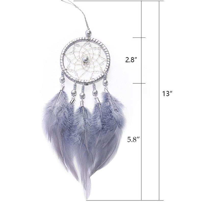 NewNest Australia - Dream Catcher Car Interior Rearview Mirror Dangle 2.8" Diameter and 13" Long 