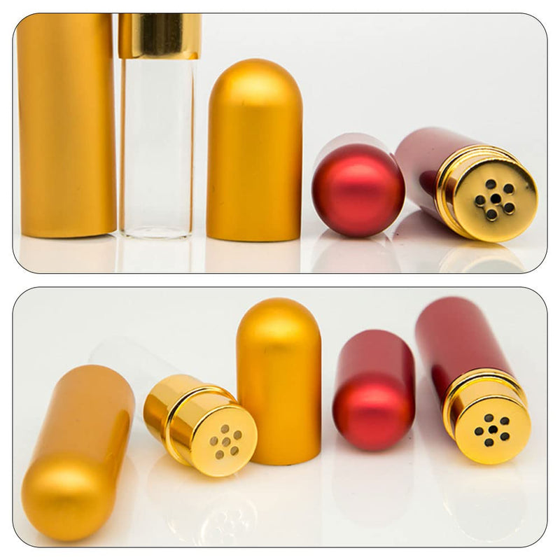 4 Pcs Aluminum Essential Oil Nasal Inhaler Aromatherapy Bottle Refillable Aromatherapy Nasal Inhaler Tubes for DIY Essential Oil Aromatherapy Use - NewNest Australia