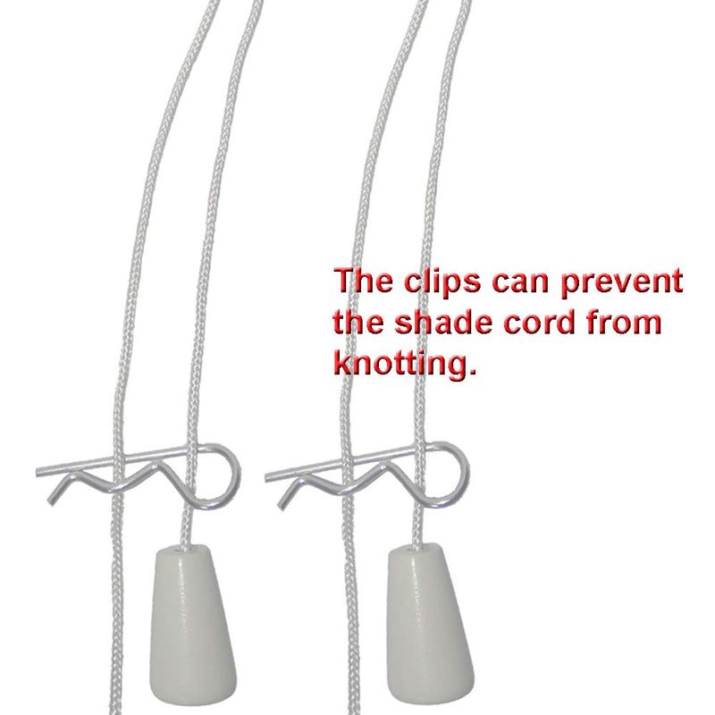 Y-Axis Roll of 60 Yards 2.0mm White Braided Nylon Lift Shade Cord with 6 Pack White Wood Cord Knobs + Soft Tape - NewNest Australia