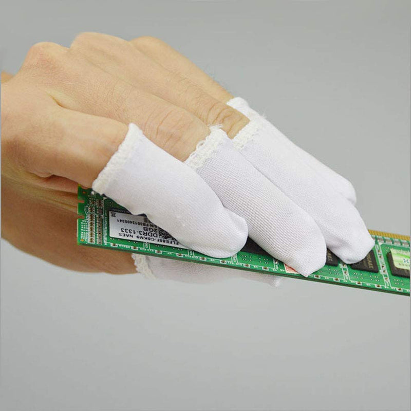 Onwon 100 Pieces Finger Cots Cotton Finger Guards Elastic Fabric Finger Gloves Finger Protection - NewNest Australia