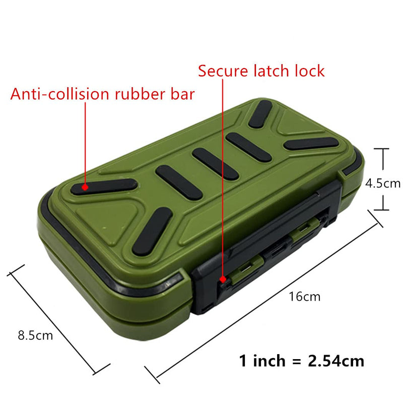 Toasis Fishing Tackle Accessory Box Small Fishing Hooks Weights Sinkers Swivel Storage Container (Olive) Olive - NewNest Australia