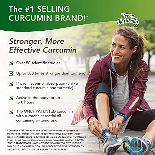 Terry Naturally CuraMed 375 mg - 60 Softgels - Superior Absorption BCM-95 Curcumin Supplement, Promotes Healthy Inflammation Response - Non-GMO, Gluten-Free, Halal - 60 Servings 60 Count (Pack of 1) - NewNest Australia